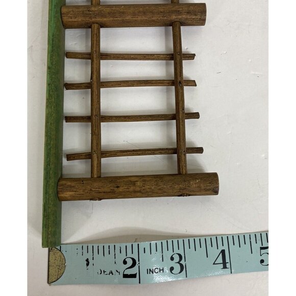 Set Of 3 Pieces Miniature Wood Fence Corral Christmas Village Dollhouse Vtg 1991 - Picture 7 of 11